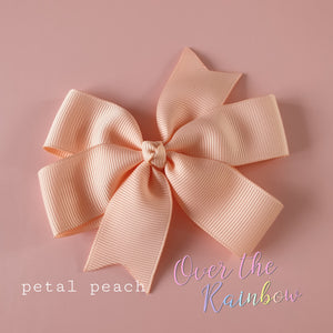 Peach 4" Pinwheel Bow
