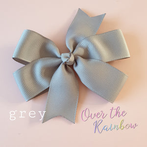 Grey 4" Pinwheel Bow