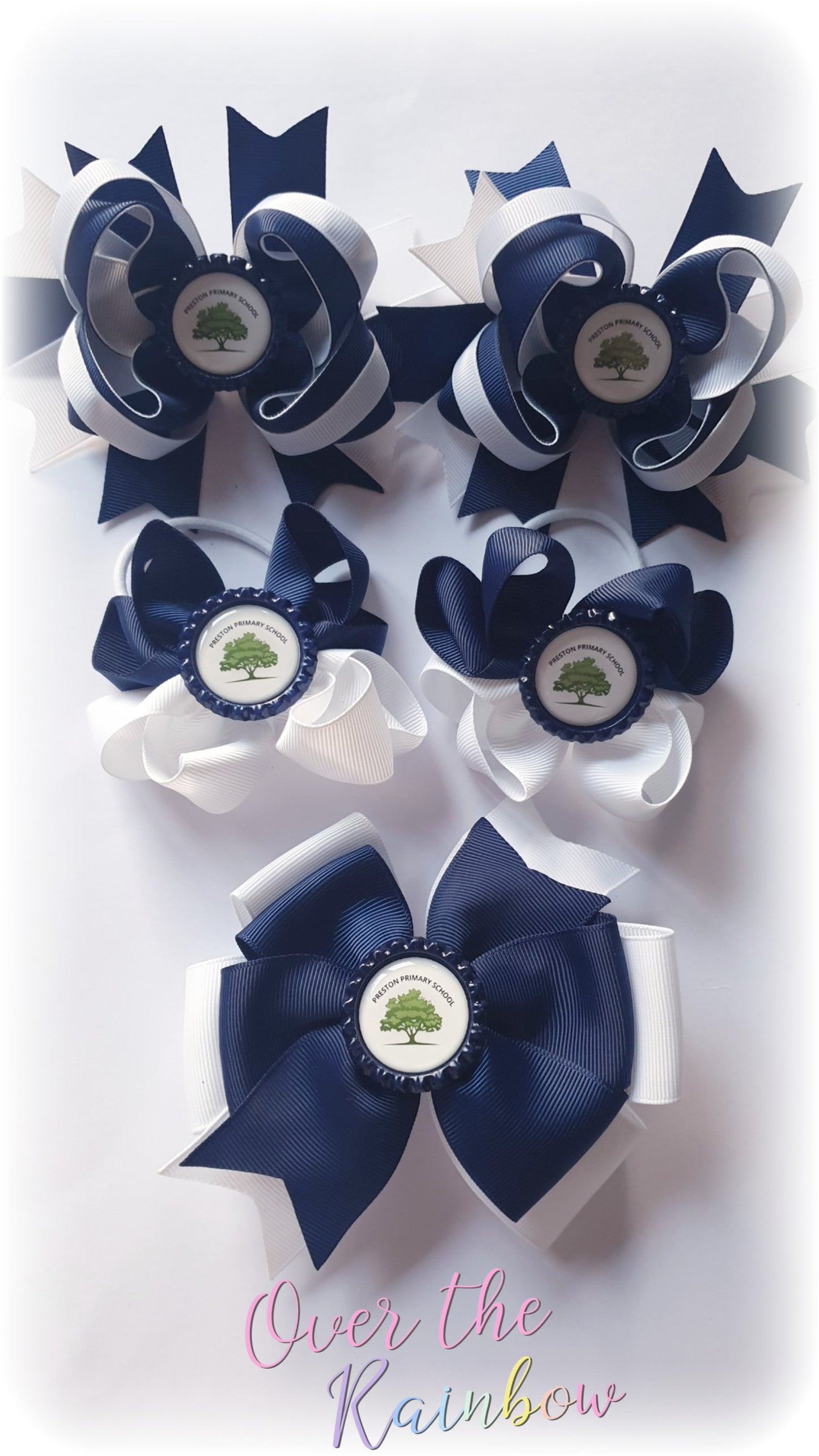 School Logo Large Bows Bundle (12 Colours)