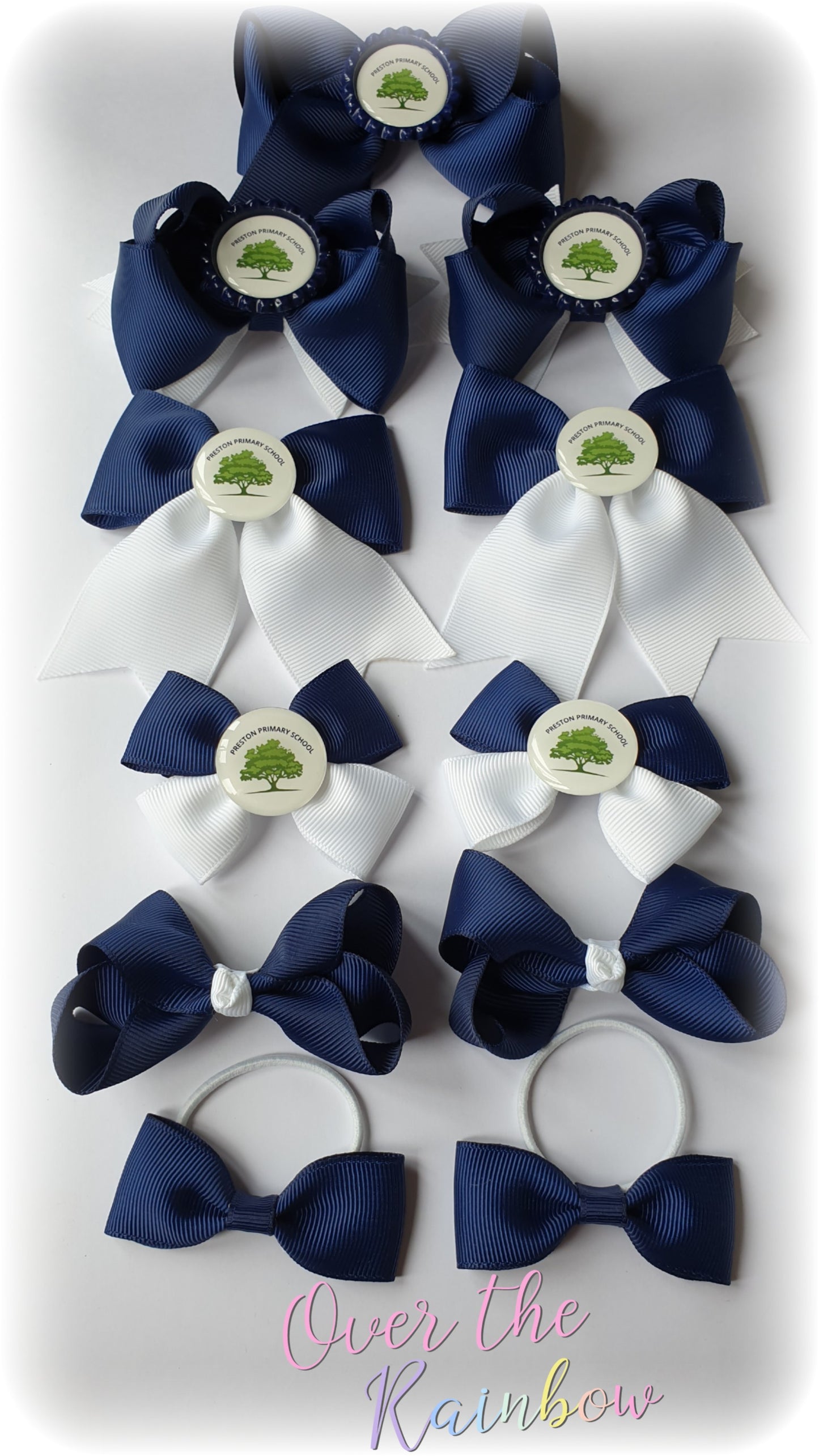 School Logo Small Bows Bundle (12 Colours)