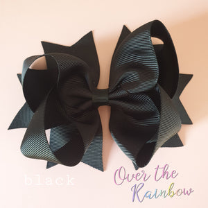 Black 5" Boutique Bow