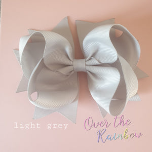 Light Grey 5" Boutique Bow