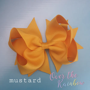 Mustard 5" Boutique Bow