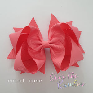 Coral Rose 5" Boutique Bow