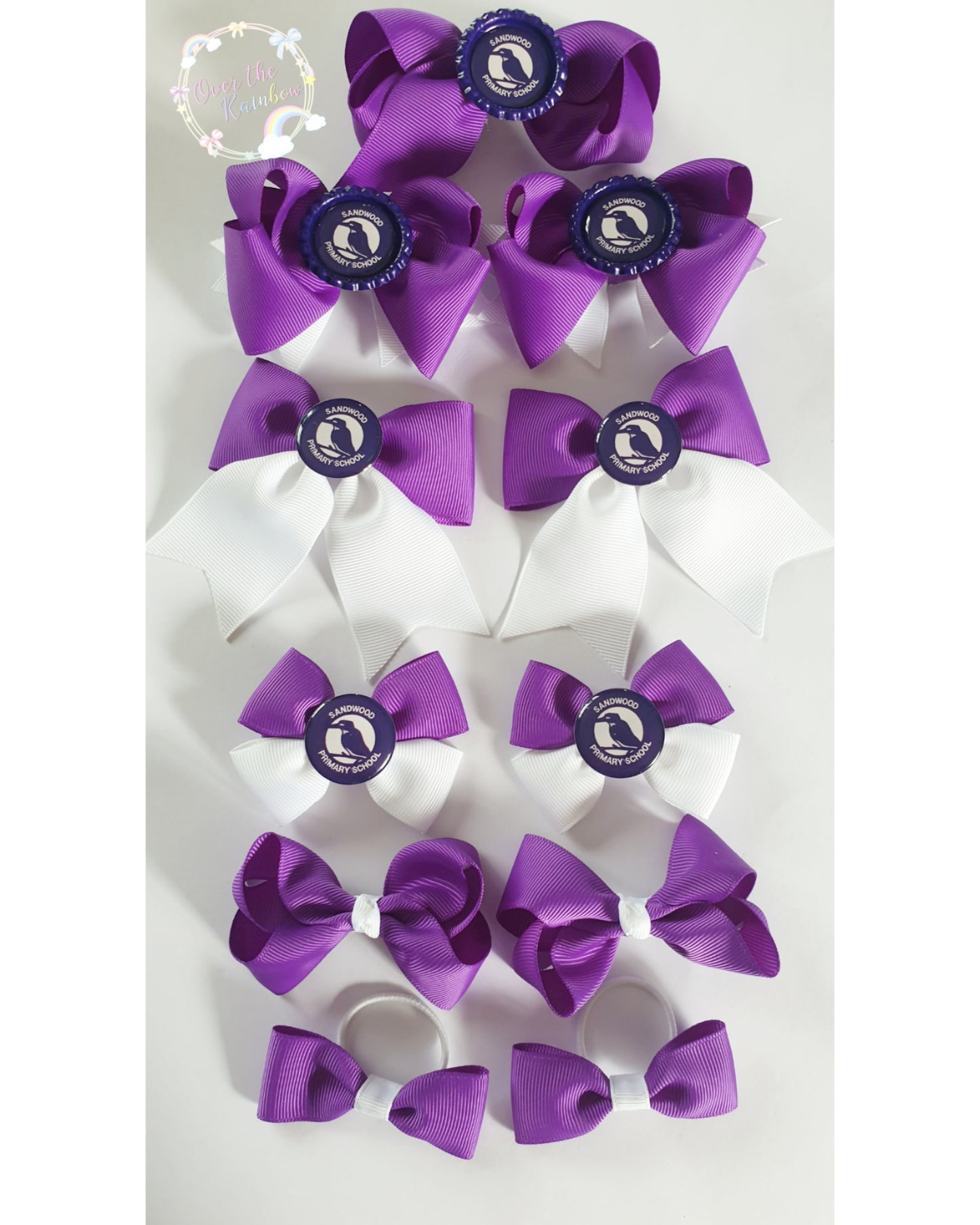 School Logo Small Bows Bundle (12 Colours)