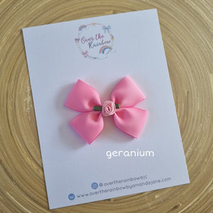 2.5inch Rose Bow (in 40 colours ,clips or babybands)