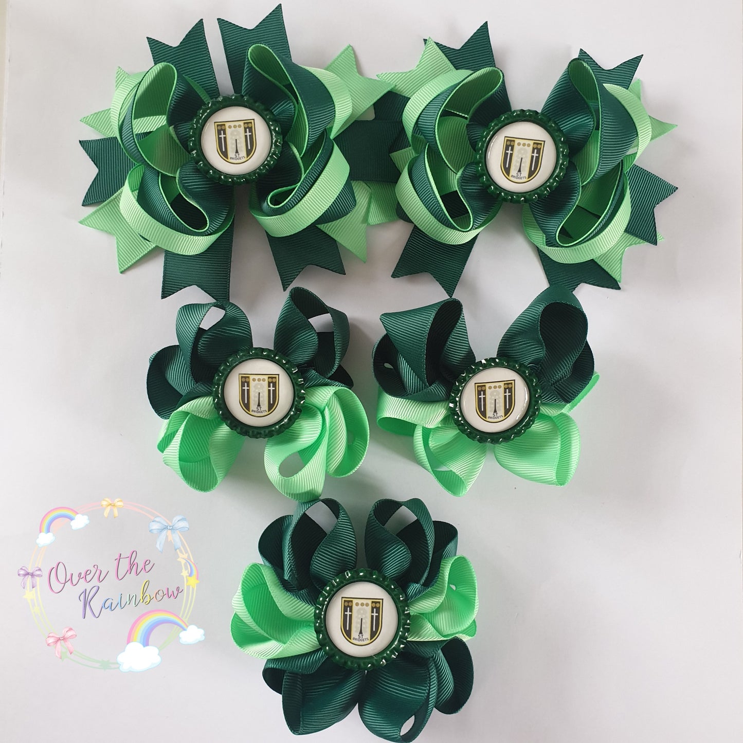 School Logo Large Bows Bundle (12 Colours)