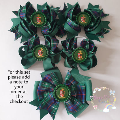 School Logo Large Bows Bundle (12 Colours)