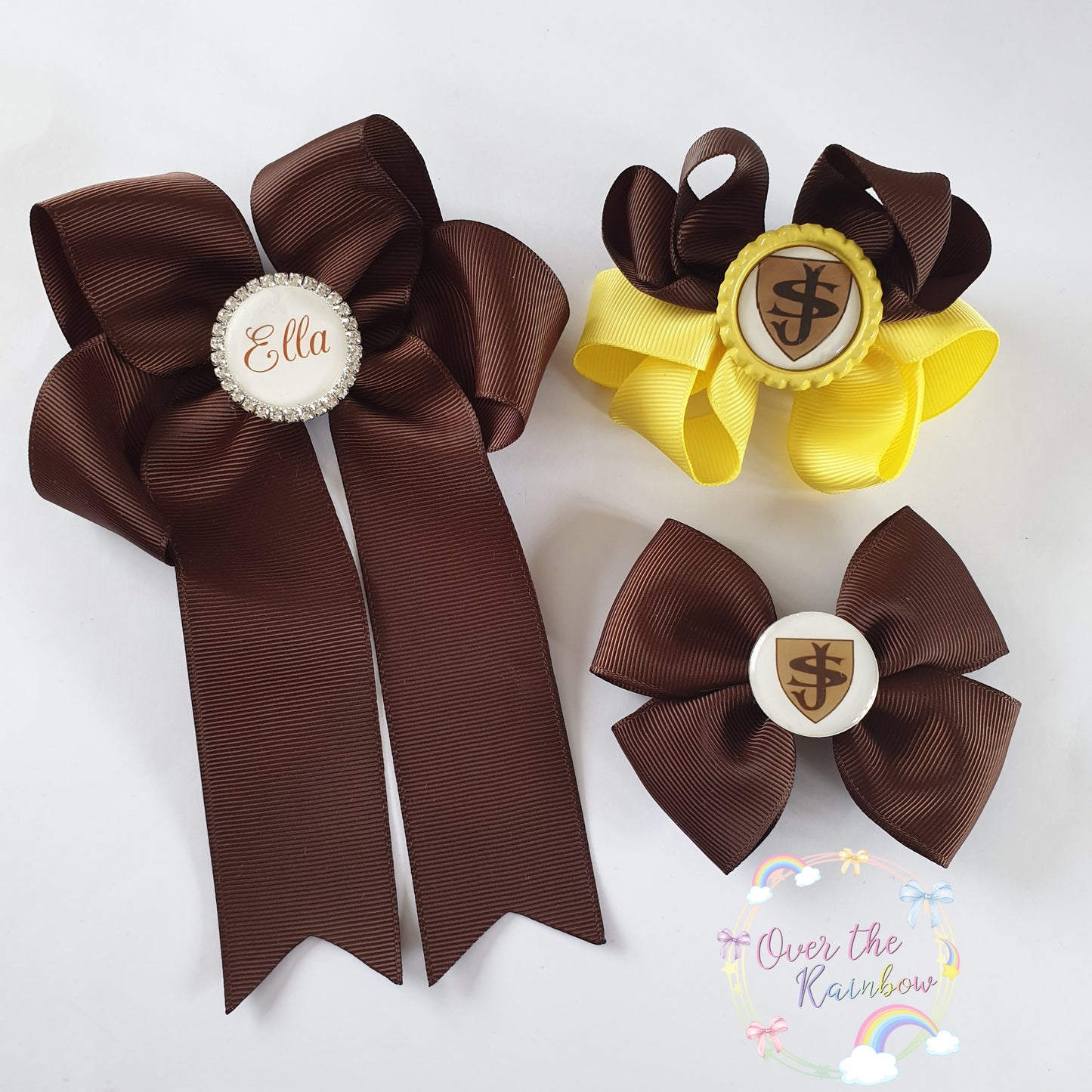 Set of 3 School Bows (12 Colours)