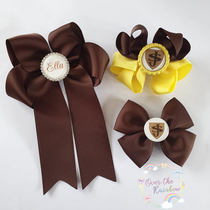 Set of 3 School Bows (12 Colours)