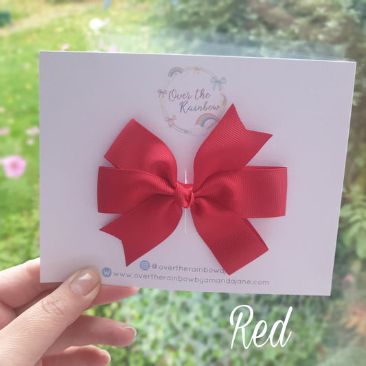Red Pinwheel Bow