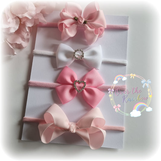 Pinks Set of 4 (Nylon Bands or Clips)