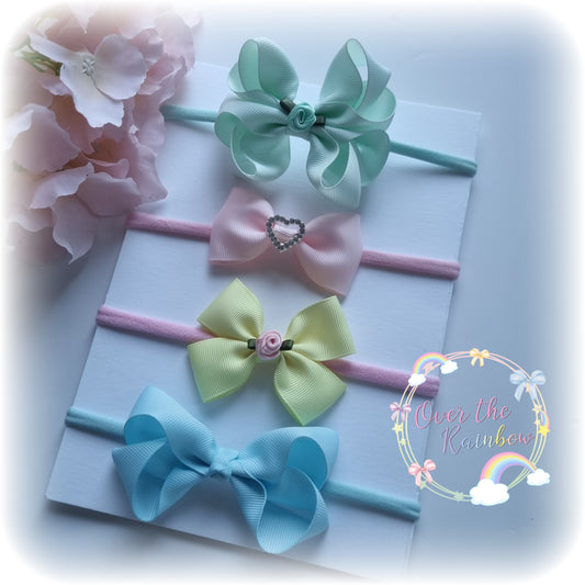 Pastels Set of 4 (Nylon Bands or Clips)